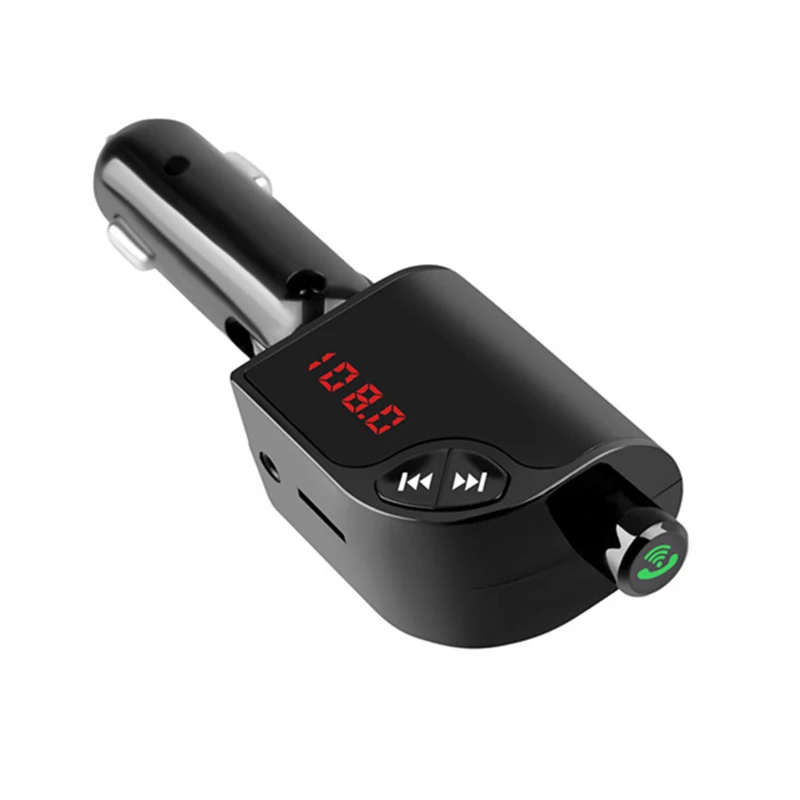 Автомобильный fm модулятор беспроводной USB TF MP3 плеер A2DP дисплей напряжения