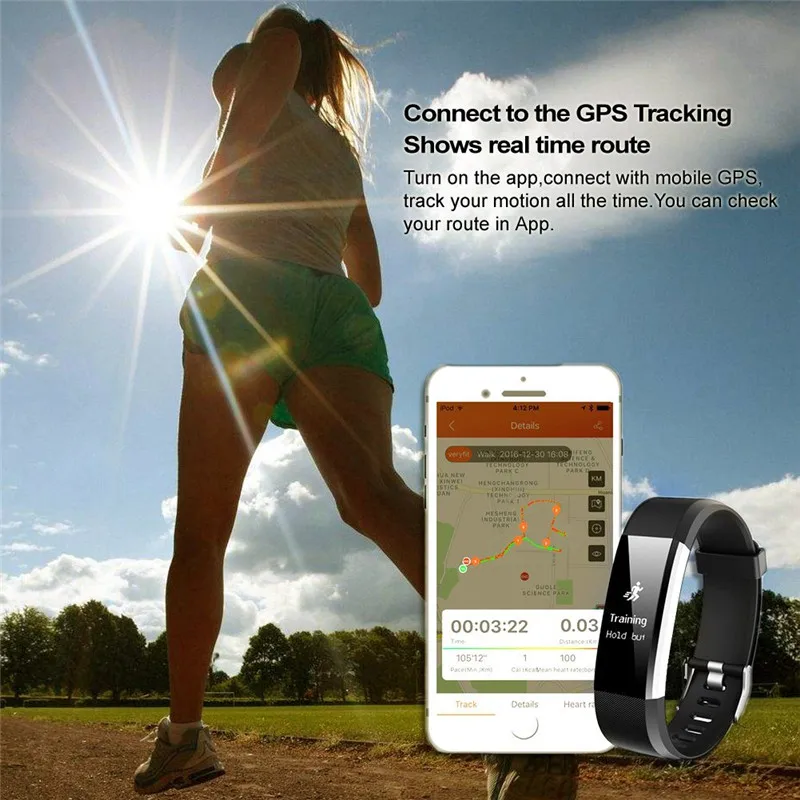 Пульсометр Часы GPS трекер Фитнес браслет счетчик шагов часы SmartBand шагомер