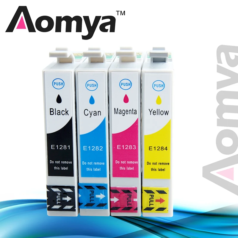 Совместимый чернильный картридж Aomya T1281 совместимый с Epson S22 SX125 SX420W SX425W SX235W SX130 SX435W