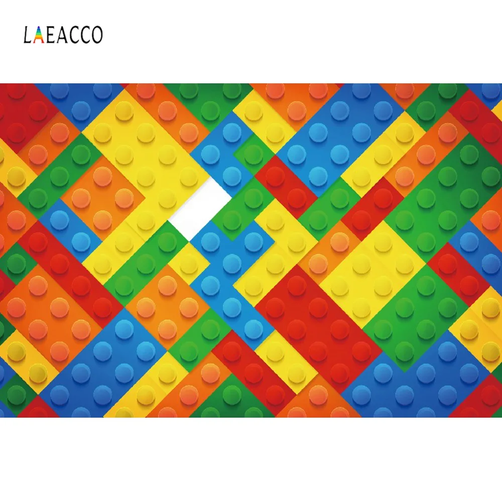 Laeacco детские игрушки кирпичи Lego с днем рождения ребенок портрет фотографический