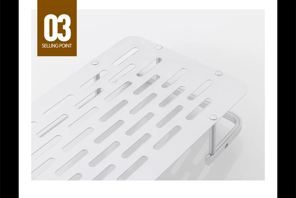 Frap New Arrival Wall Mounted Shelf Bathroom Shelf Basket Storage Holder Hanging Space Aluminum Kitchen Bathroom Hardware Y38015