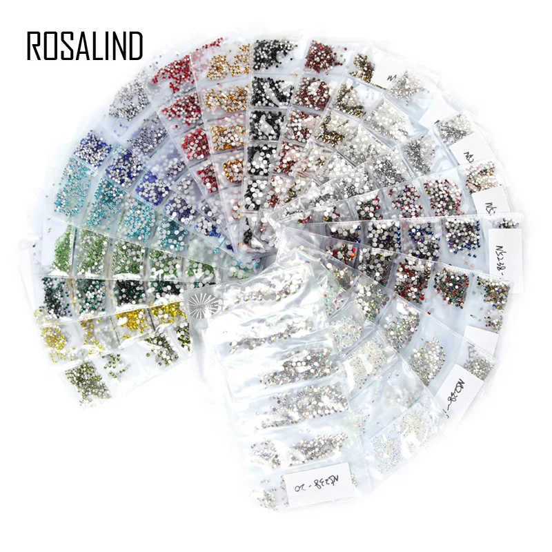 Аксессуары для ногтей ROSALIND дизайнерские ногти цветные украшения дизайна