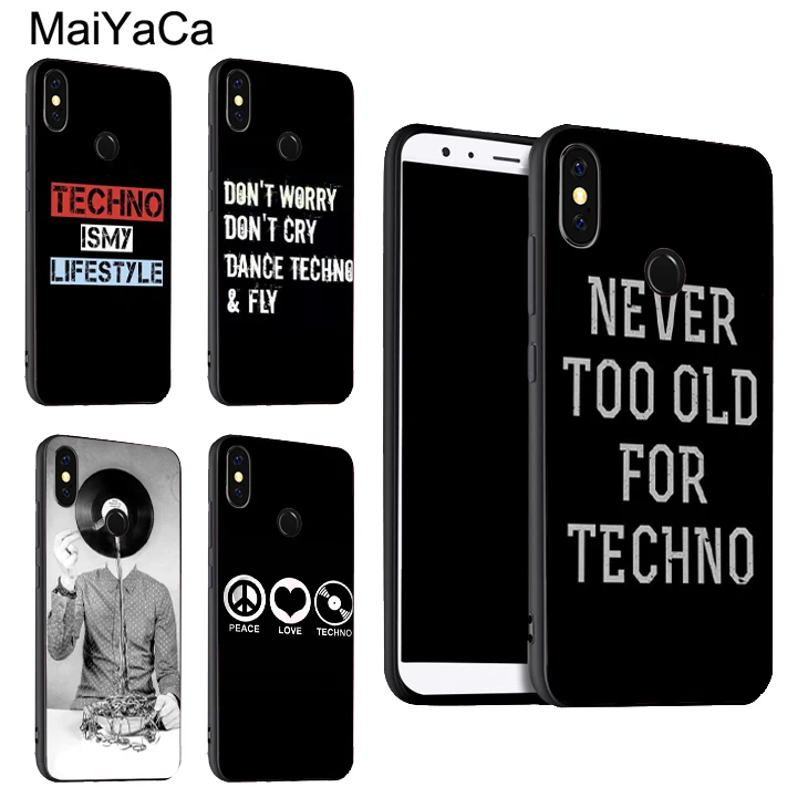 Love Techno Music Quotes For POCO X3 F2 чехол для Red mi Note 9 Pro 8 7 8T 9S 9A 9C Mi 10 Lite 9T A3 Coque|Бамперы| |