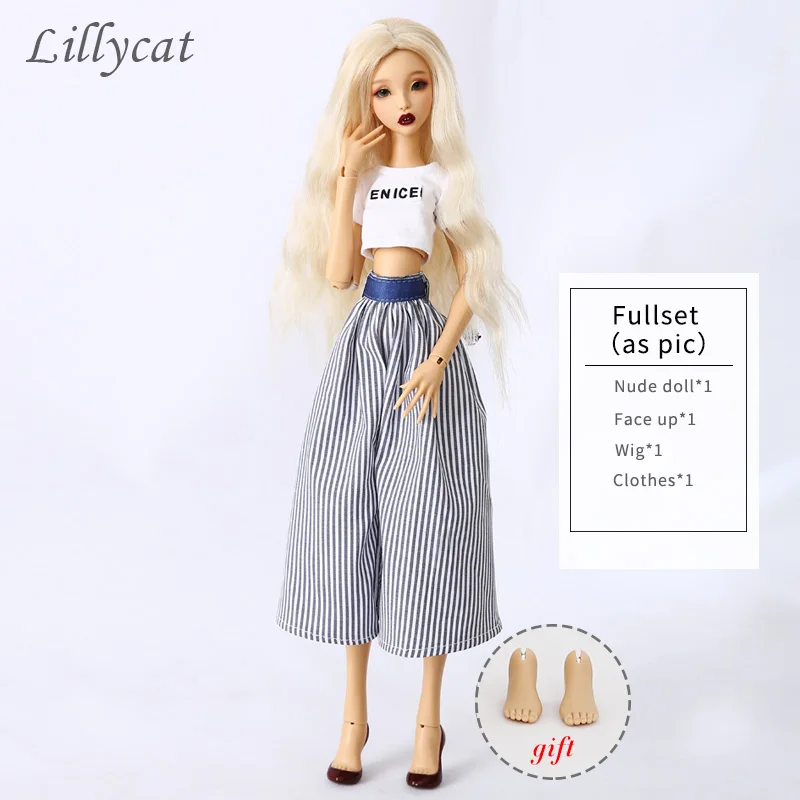 Fullset as pic 1/4 Lillycat Ellana BJD кукла Lune модель тела Девушки Игрушки Высокое качество фигурки Золотая здоровая кукла женщина chinabjd - Цвет: Fullset as pic