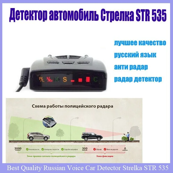 Лучший антирадарный автомобильный детектор, система сигнализации, брендовый автомобильный радар, лазерный радар-детектор, STR-535 для русского автомобиля
