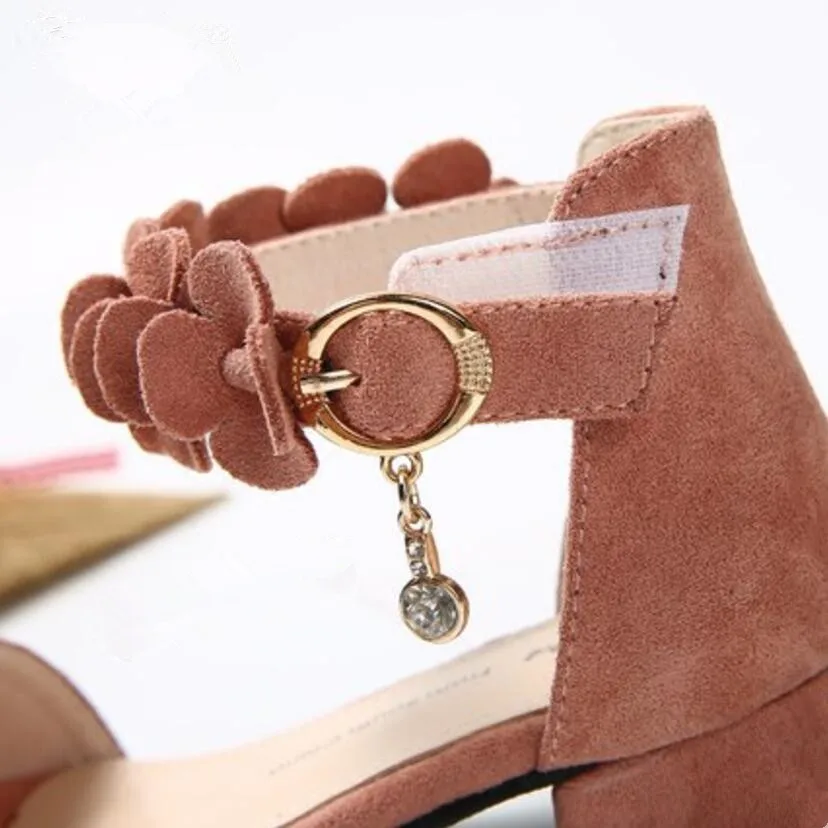 Gamlon/Босоножки на низком каблуке для девочек обувь принцессы Новинка 2017 года