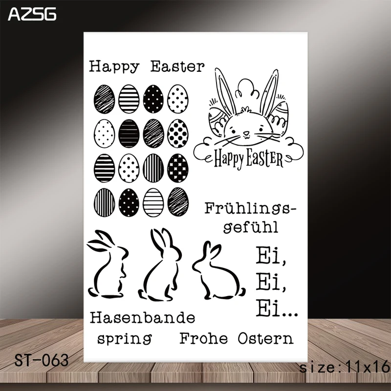 AZSG пасхальные прозрачные штампы/печать для DIY скрапбукинга декоративные карты