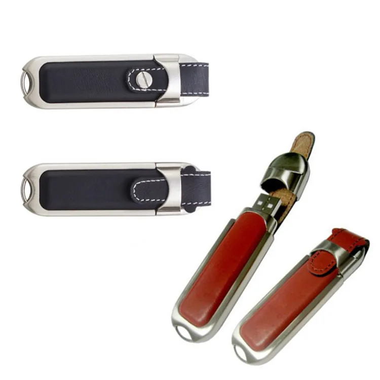 Высокое качество! Кожаный USB флеш накопитель 1 гб 2 4 8 16 металлический usb 0 подарок