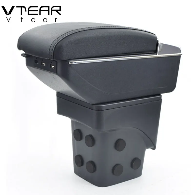 Подлокотник Vtear для Ford Focus 2 интерфейс USB зарядки центральный контейнер хранения