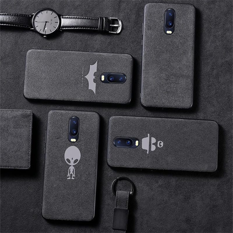 Италия Alcan tara для OnePlus 5T 5 6T Роскошный тонкий мягкий ТПУ чехол телефона с Бэтменом