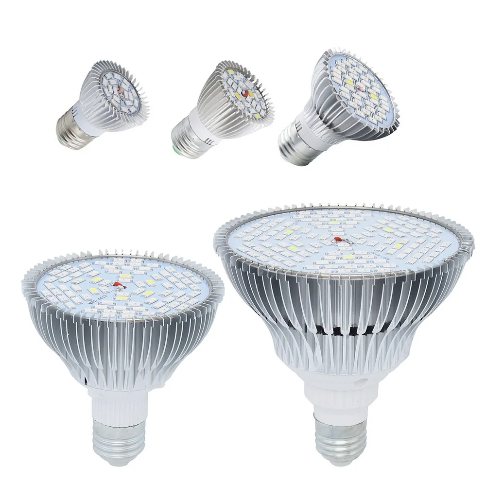 Светодиодная лампа полного спектра для выращивания растений 18 Вт 25 30 50 80 E27 E14 GU10 85