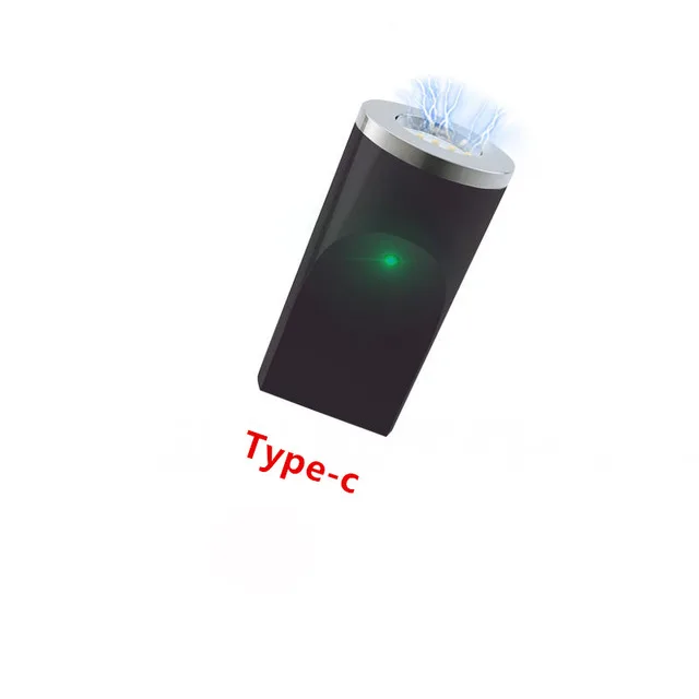 Магнитный Кабель-адаптер для Iphone samsung, магнитный Micro USB разъем type-C, адаптер для зарядки для IPhone, Android, кабели для зарядки - Цвет: black-only Type C