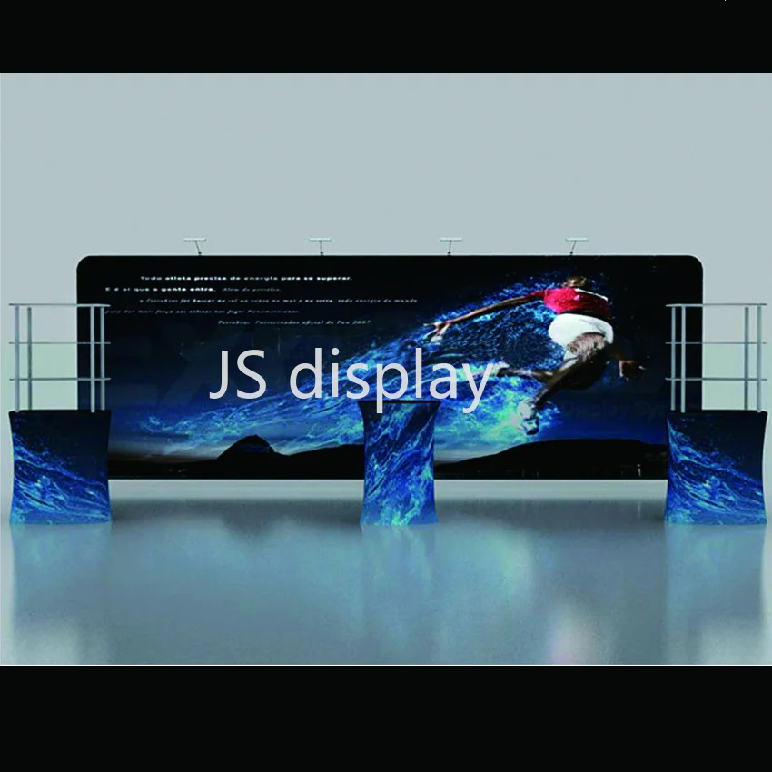 20ft Straight Portable Tension Fabric Trade Show Display Pop Up Stand Booth Back Wall with Custom Graphic Printing | Дом и сад