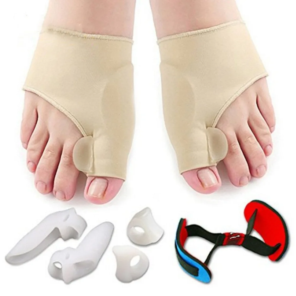 

7 Pieces/Set Soft Bunion Protector Toe Straightener Separating Silicone Toe Separators Thumb Valgus Feet Care Foot Pain Ease