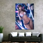 Модульная Картина на холсте для домашнего декора, 1 шт., сексуальный D.Va Overwatch, игровая живопись, настенный плакат для дома, Картина на холсте, оптовая продажа