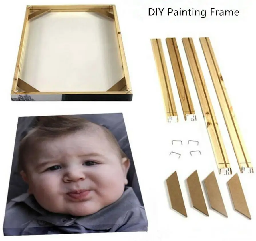 DIY деревянная фоторамка холст картина постер домашнее украшение рамка для