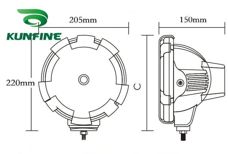 12V/55W 7 дюймов HID дальнего светильник внедорожный Светодиодный прожектор/лампа