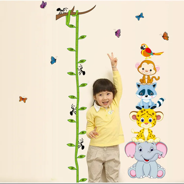 Новинка 2018 постер домашний декор мультяшный стикер с измерением высоты наклейки