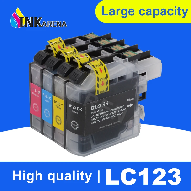 

LC123 для Brother LC123 чернильный картридж совместимый для MFC-J4510DW MFC-J4610DW принтер чернильный картридж LC 123 MFC-J4410DW J4710DW