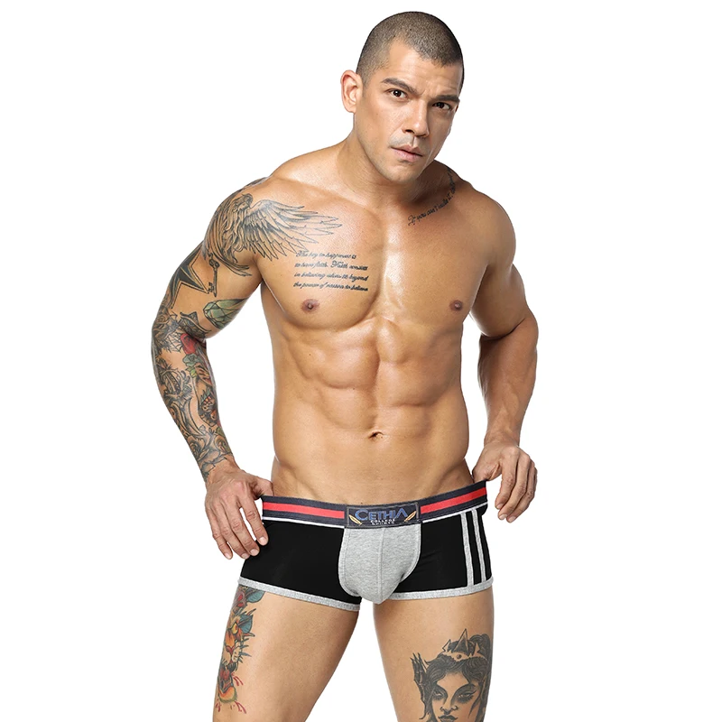 Новинка 2018 Брендовые мужские трусы боксеры хлопковое нижнее белье сексуальные