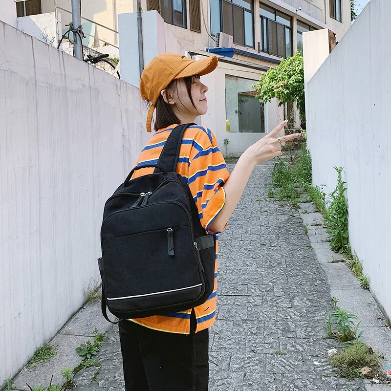 

Preppy Style Student School Backpack School Bags for Girls Teenagers Oxford Back pack Women Schoolbag Simple Solid Bookbag 2019