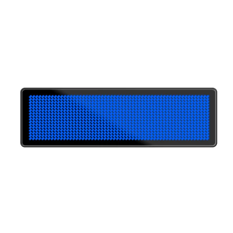 Синий 7 Colors Programmable Mini LED Digital Rechargeable Scrolling Name Message Tag Sign Adjustable 4 levels Brightness Chest Card - Цвет: Синий