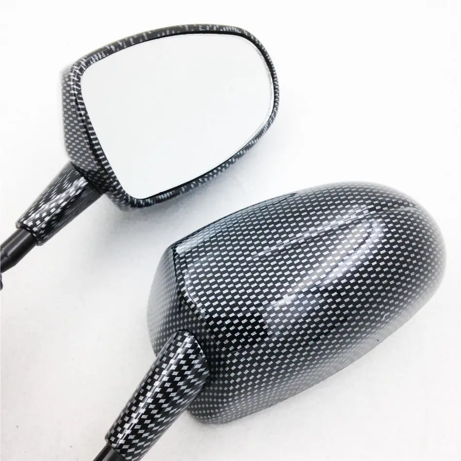 

Motorcycle Side Rearview Mini Racing Mirrors For Kawasaki Ninja 500 ZZR600 ZX6R/636/ZX6RR ZX750/ZX7/ZX7R ZX9/ZX9R Carbon
