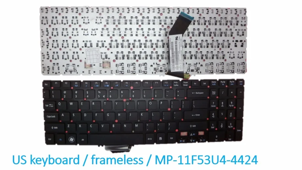 UK/US клавиатура для ноутбука ACER Aspire nautilus M3 581 MP 11F53SU 528W 0KN0 762RU2212 NK.I1713.053 ру SG 57530 2BA M5 V5 5
