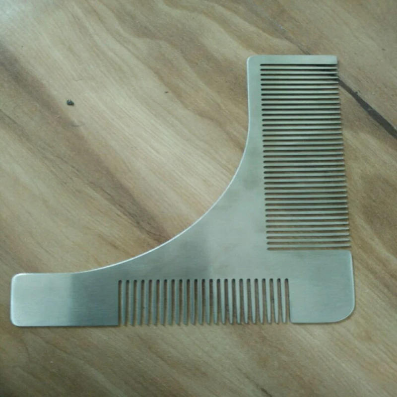 Нержавеющая сталь гребень Новых Формовочных укладки шаблон триммер для бороды