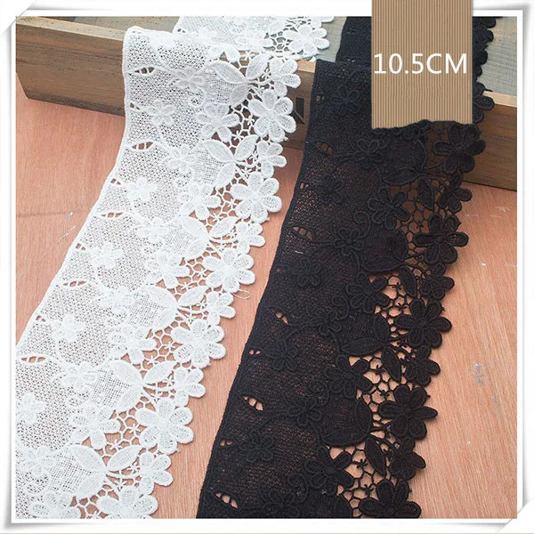 

2018 beautifully exported Lace accessories black and white Hollow out embroidery water soluble lace belt shoulder strap