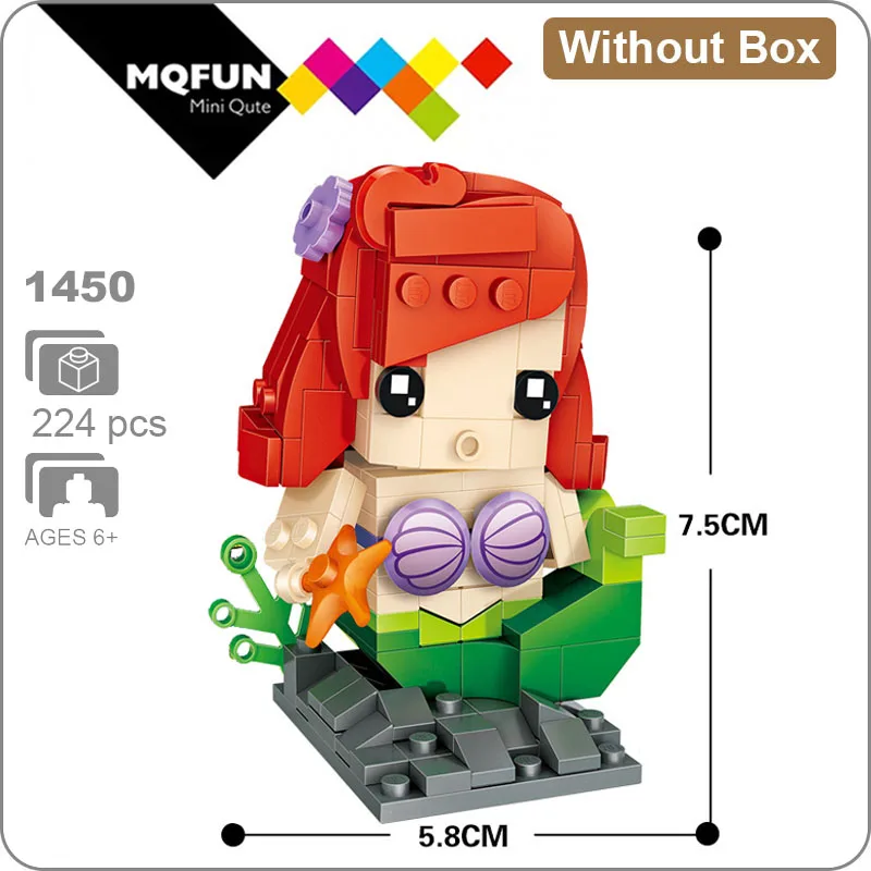 LOZ 1450 Without Box Лоз мини-блоки аниме Русалка Белоснежка Щелкунчик король Тоторо История игрушек мультфильма строительные блоки Фигурки игрушки для детей - Цвет: LOZ 1450 Without Box