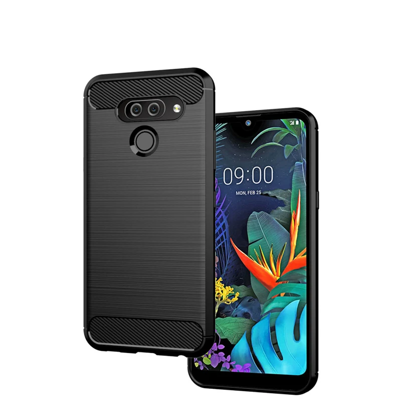 Углеродное волокно чехол для LG Q60 чехол силиконовый антиударный Чехлы для LG K50 K40 Stylo 5 W10 V40 V30 V30S K10 K8 G7 Q7 Q6 чехол s