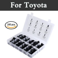 240x car styling retainer clips plastic fasteners kit push pin rivets set for toyota hilux surf iq ist kluger land cruiser prado