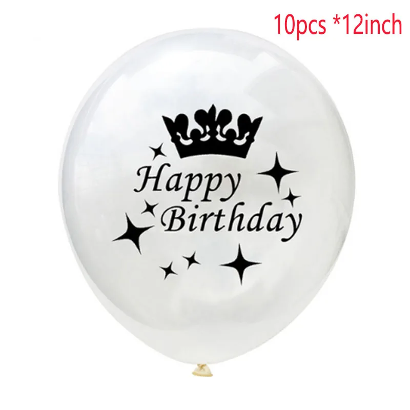 5pcs Transparent bal Воздушные шары с голубыми буквами на день рождения, украшения на день рождения, фольгированные шары для детей и взрослых, балоны с алфавитом, латексный гелиевый баллон S7XZ - Цвет: 5pcs Transparent bal