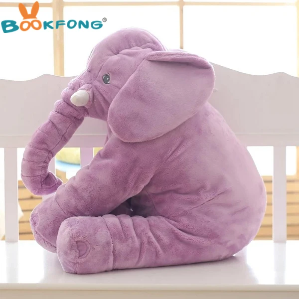 40cm purple elephant Супер мягкие теплые носки для малышей успокаивать младенцев слон Playmate успокоительная Кукла Игрушки для маленьких детей с изображением слона детские плюшевые игрушки чучело кукла 20-60 см - Цвет: 40cm purple elephant