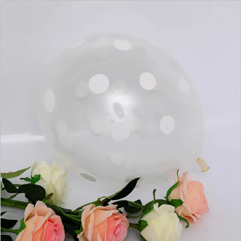 10 шт божья коровка Черное Красное Пятно горошек латексные шары globos Микки Минни вечерние подарки на день рождения воздушные шары Свадебный декор - Цвет: 10pcs white