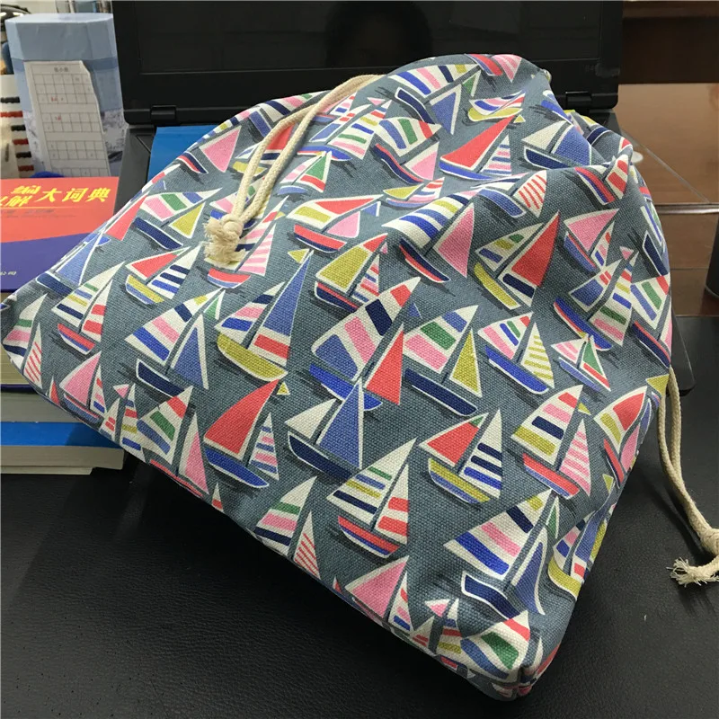 Сумка на шнурке из хлопчатобумажной ткани сумка для обуви многофункциональная