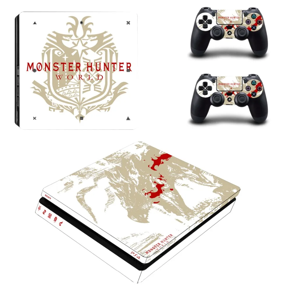 Monster Hunter World PS4 тонкая наклейка на кожу Виниловая для Sony Playstation 4 консоль и 2