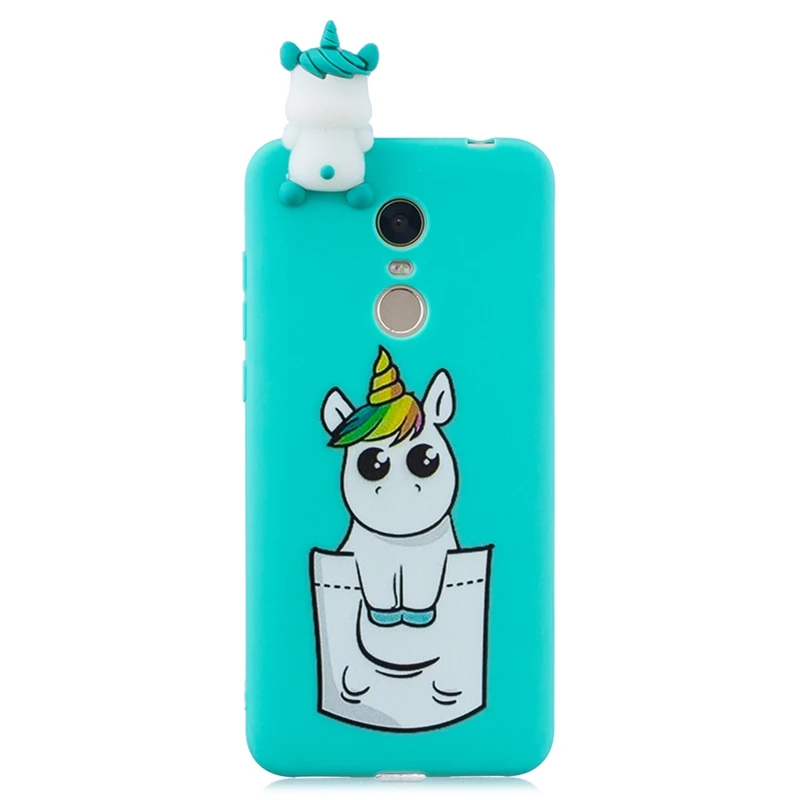 Чехол Etui для Xiaomi Redmi 5 Plus, чехол для Xiomi Redmi 5, 3D мультяшная панда, свинья, единорог, силиконовый чехол для Xiaomi Redmi 5 Plus, чехол