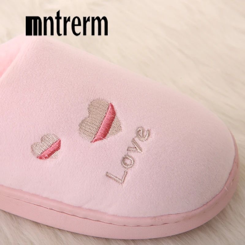 Мужские зимние тапочки Mntrerm мужские хлопковые домашние для влюбленных плюшевые