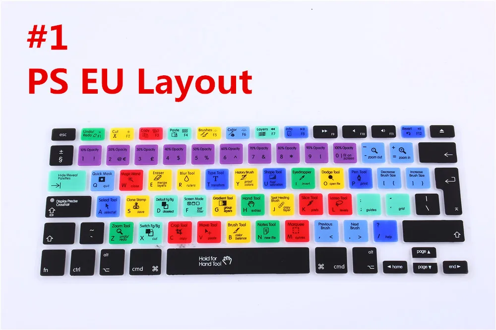 Для iPhone Macbook Pro Air 13 15 17 KC Adobe Photoshop клавиши быстрого доступа Защита клавиатуры