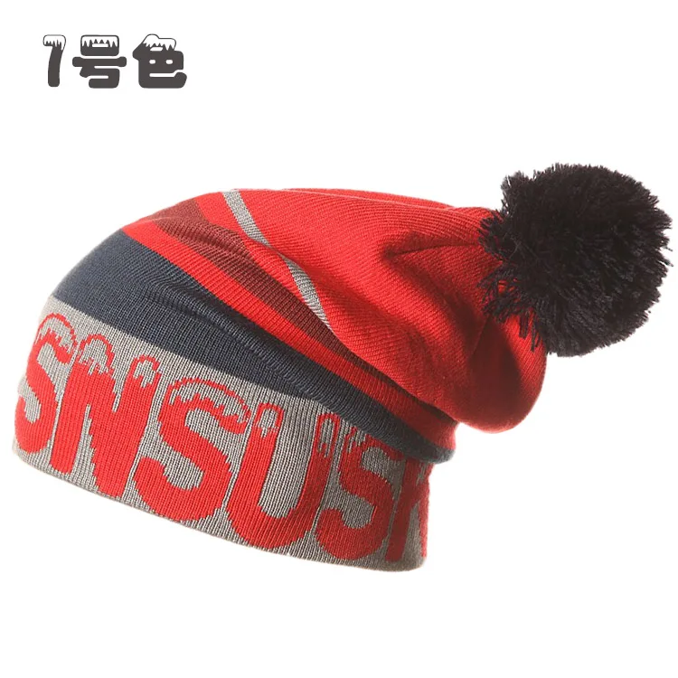 SN. SU. SK новые женские зимние вязаные шапки Gorro Beanie для мужчин и женщин Beanies маска шляпа капот Спорт на открытом воздухе Катание на лыжах шапка - Цвет: 7