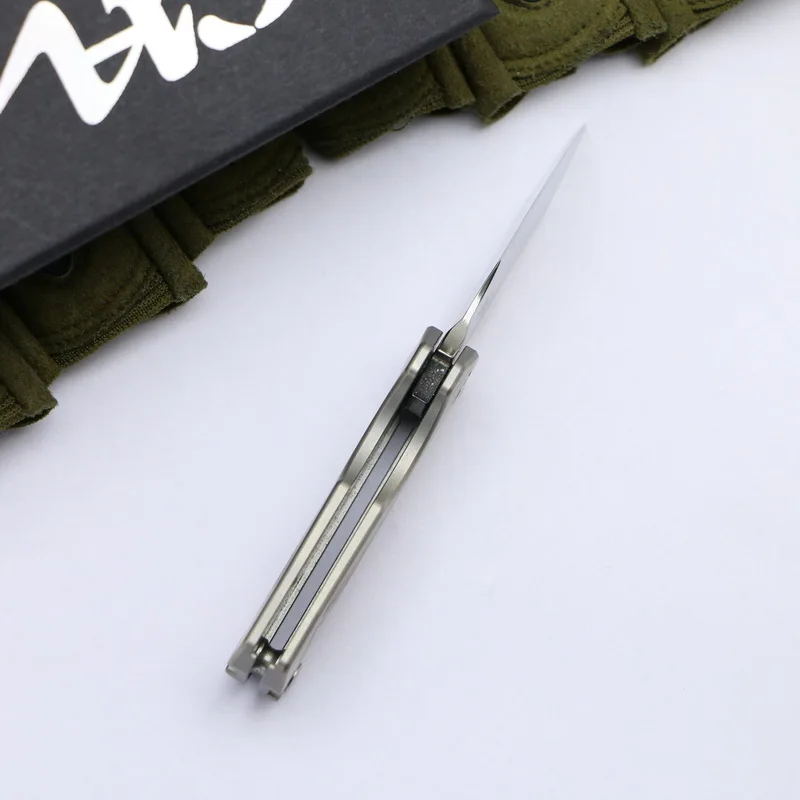 CH003 карманный складной нож AUS 8 лезвие шарикоподшипник TC4 titanium сплав ручка брелок