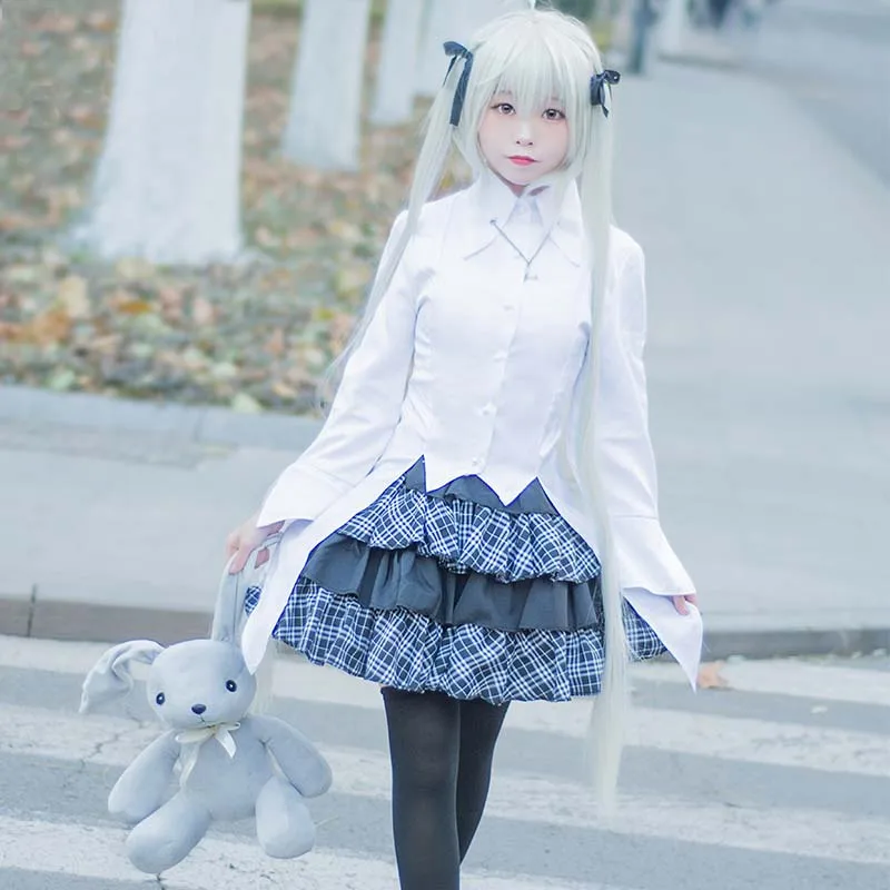 Аниме игра девушки маскарадный костюм Kasugano Sora костюмы Yosuga no в одиночестве (топ +