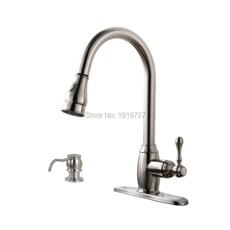 Роскошный Классический Бронзовый Смеситель для раковины с одной ручкой высокой