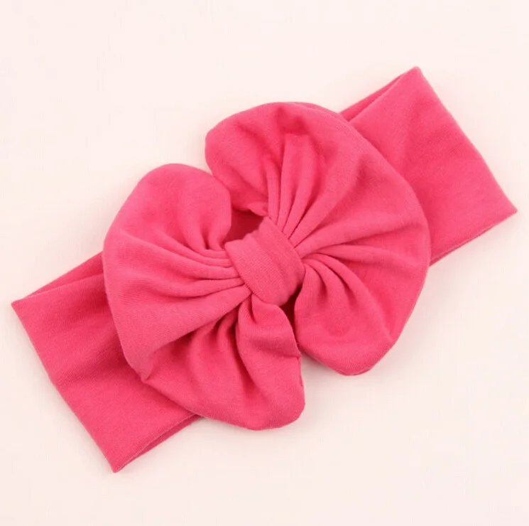 Детская однотонная повязка на голову bbay хлопковые повязки для девочек с бантом
