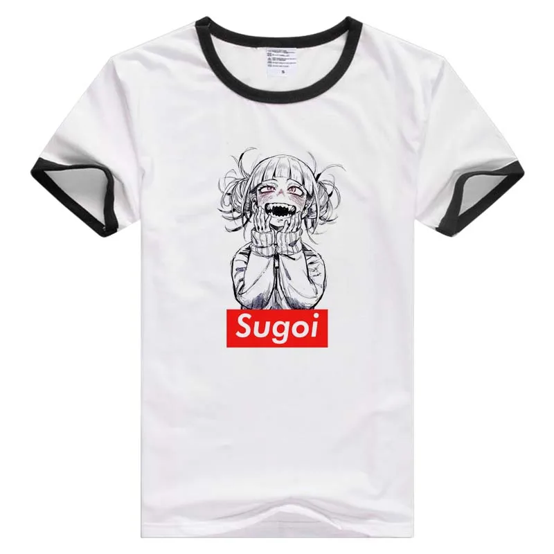 Футболка Sugoi himiko Boku No Hero Академия с коротким рукавом для мужчин и женщин футболка