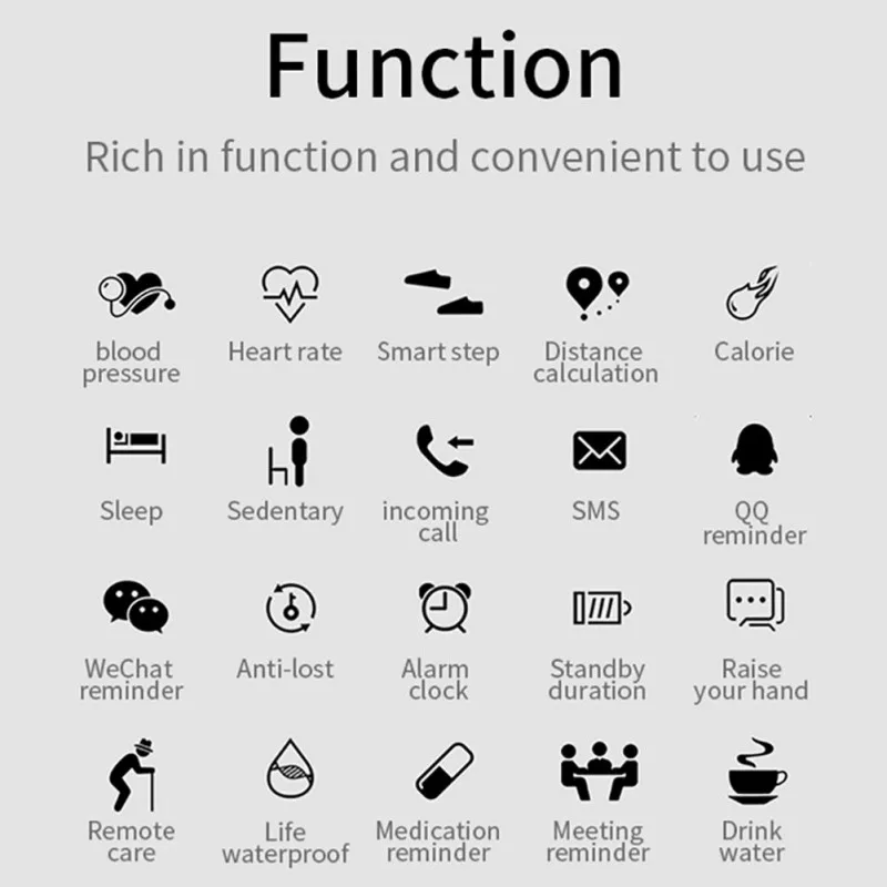 

Bluetooth R1 Smart Sports Watch NORTH EDGE Blood Pressure Heart Rate Multi-function Health Health Fitness Tracker Watch