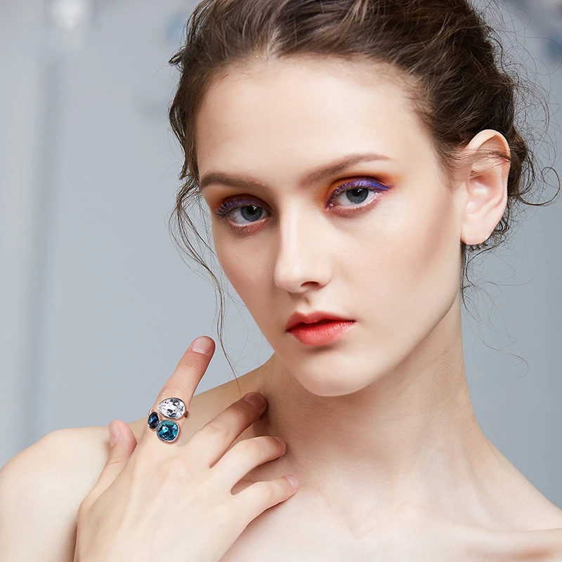 Женское Открытое кольцо BAFFIN вечерние аксессуары для пальцев яркие кристаллы от