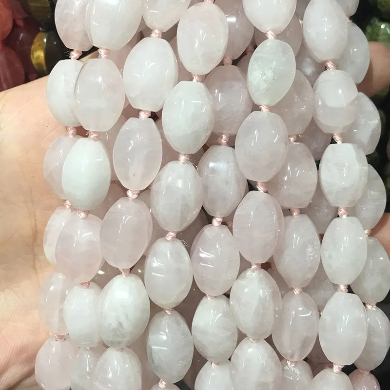 Rose quartz Натуральный камень ожерелье Агаты ожерелье с кварцевым камнем 23 Цвета на выбор 10x14 мм 18 дюймов - Окраска металла: Rose quartz